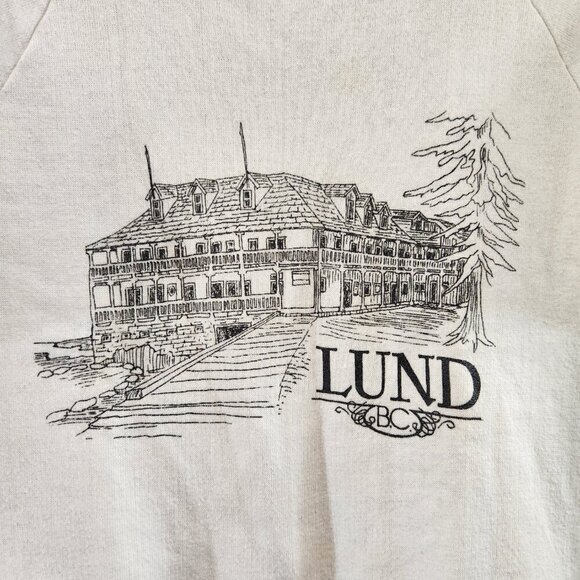 Vintage Lund BC Short Sleeve Sweatshirt Size Small Penmans - Picture 3 of 11